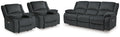 Draycoll Slate Power Reclining Sofa and 2 Power Recliners