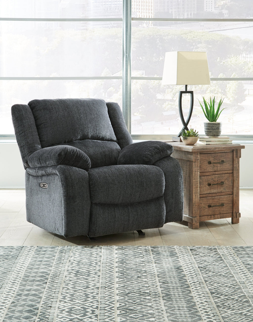 Draycoll Slate Power Reclining Sofa and 2 Power Recliners