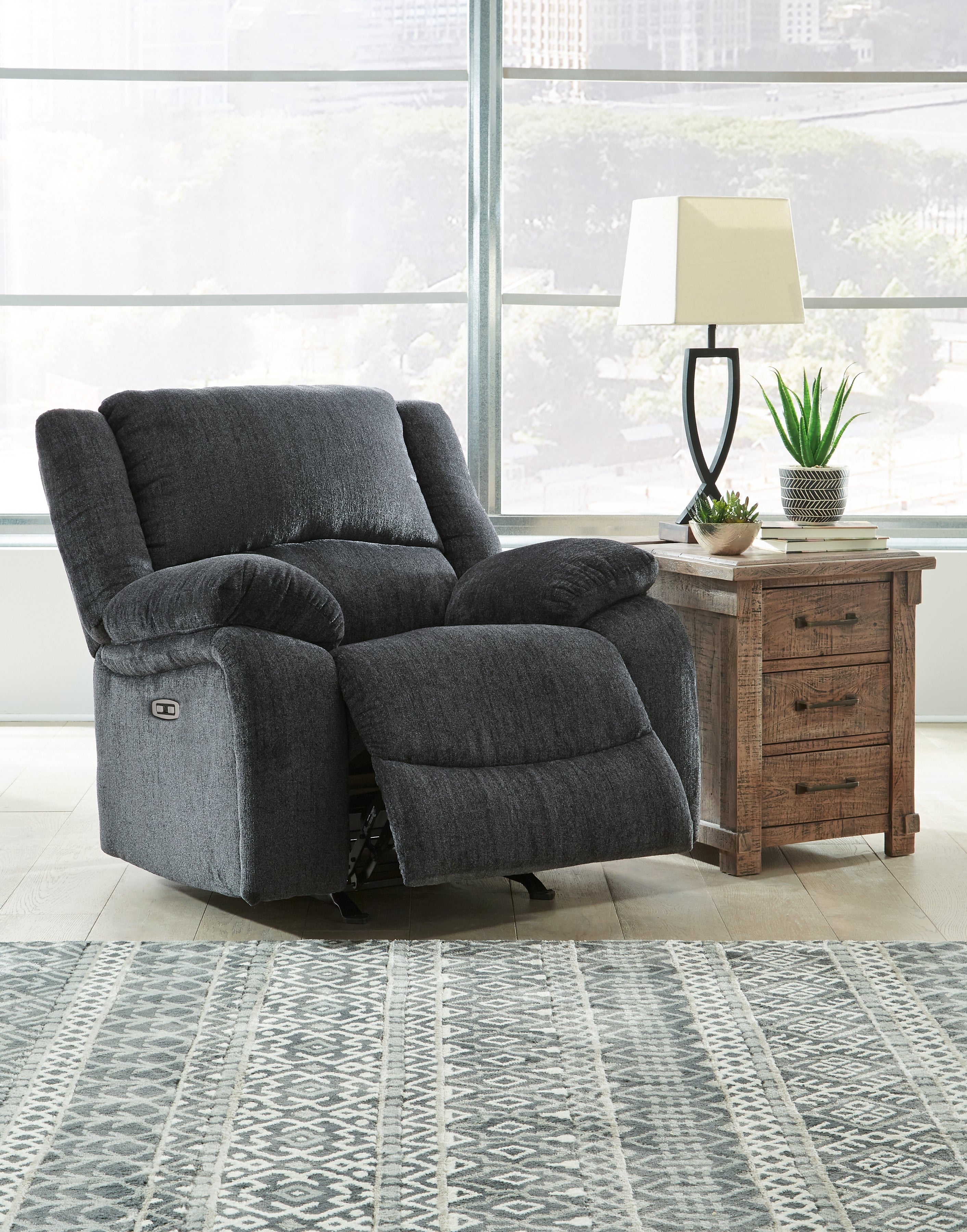 Draycoll Slate Power Reclining Sofa and 2 Power Recliners