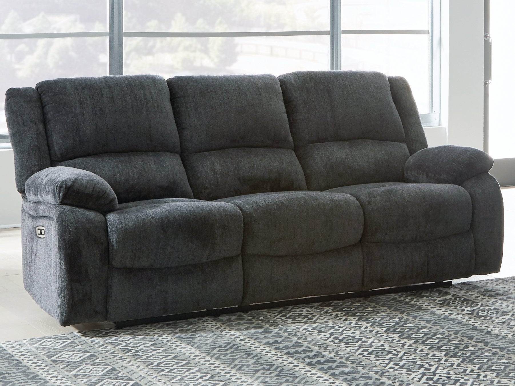 Draycoll Slate Power Reclining Sofa and Power Recliner