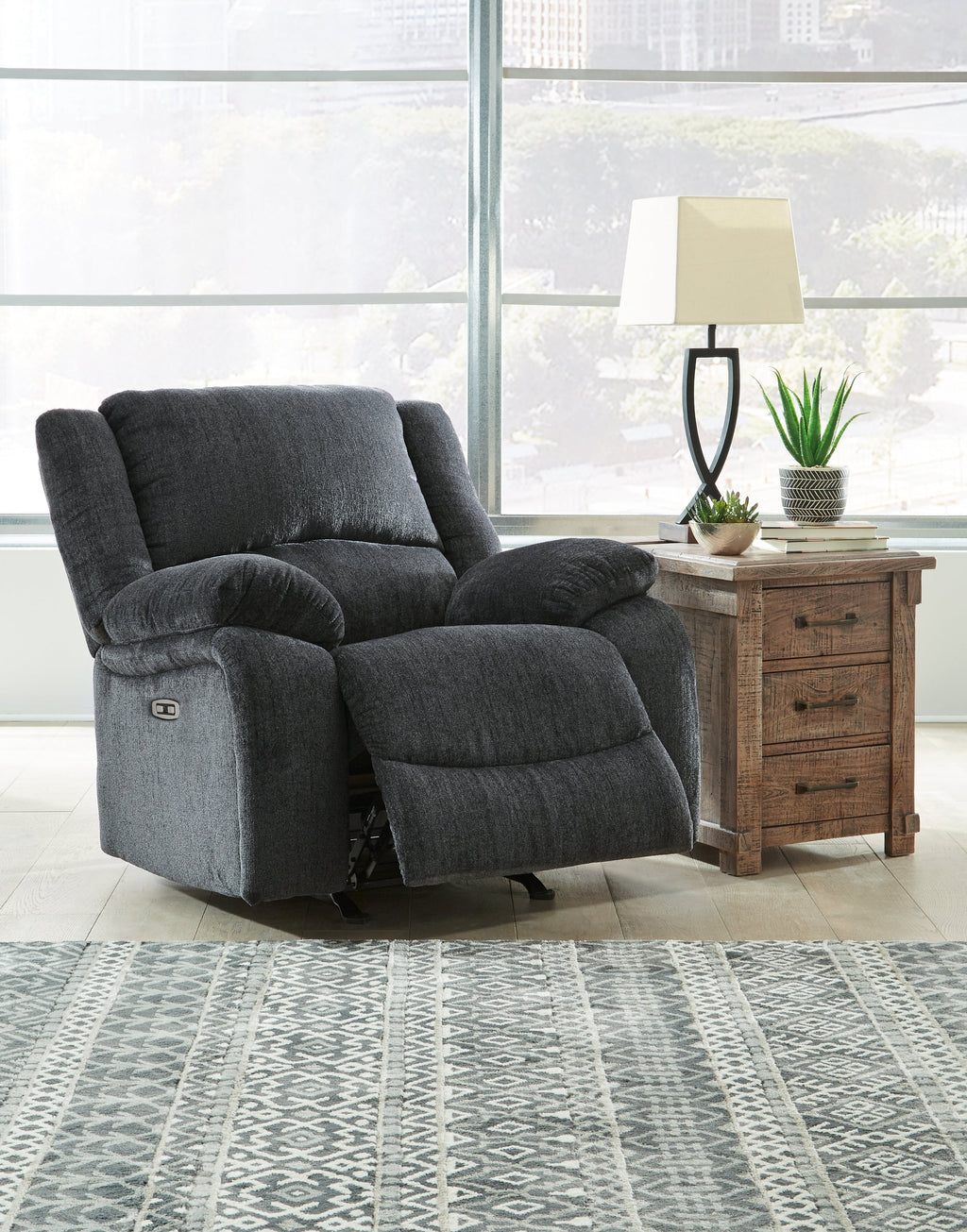 Draycoll Slate Power Reclining Sofa and Power Recliner