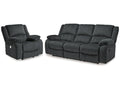 Draycoll Slate Reclining Sofa and Power Recliner