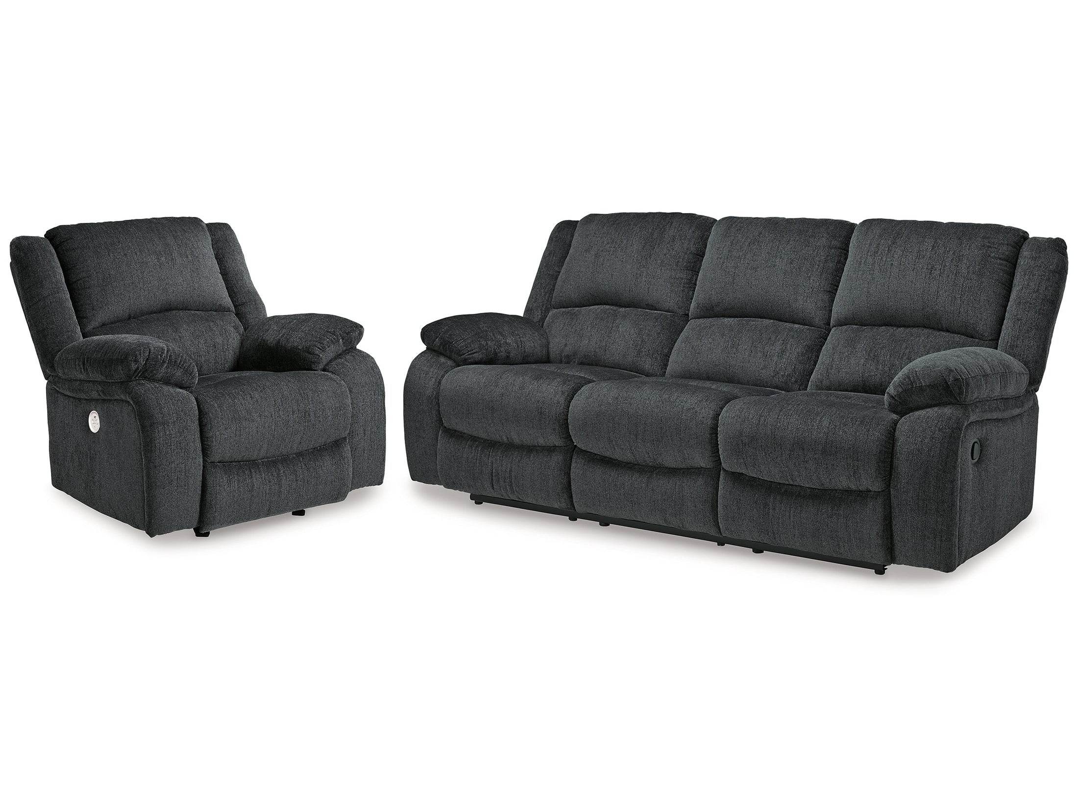 Draycoll Slate Reclining Sofa and Power Recliner