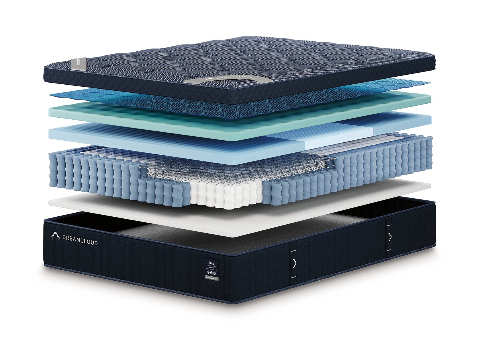 DreamCloud Luxe Hybrid Medium White King Mattress