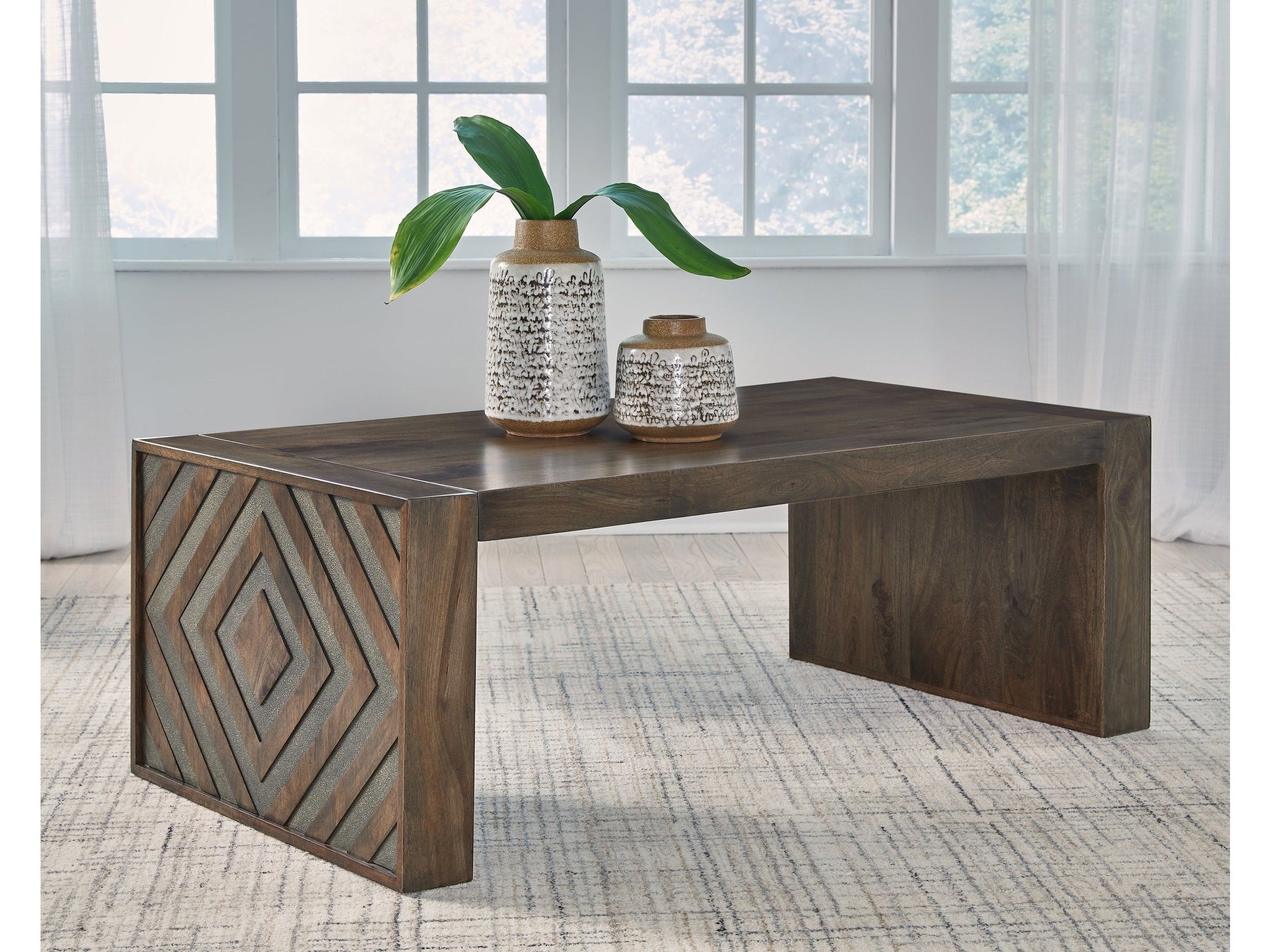 Dreggan Brown Rectangular Cocktail Table