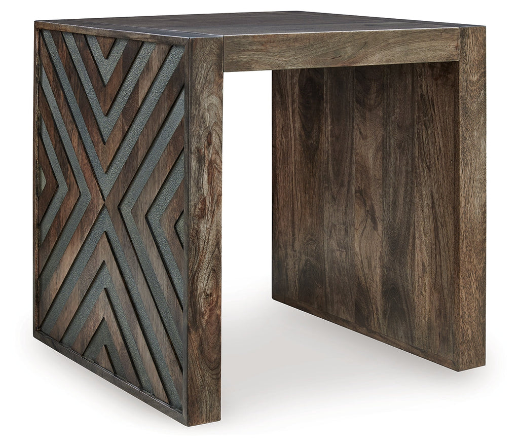 Dreggan Brown Square End Table