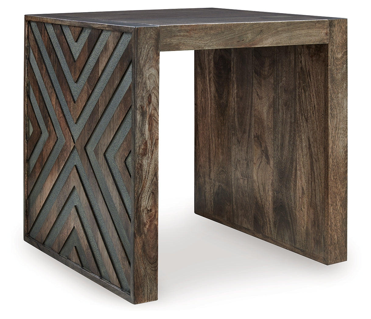Dreggan Brown Square End Table