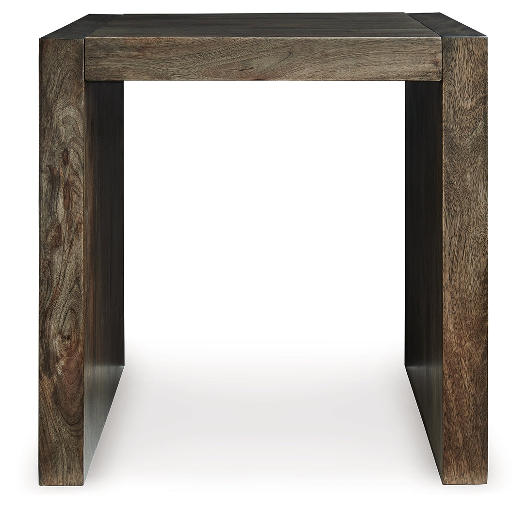 Dreggan Brown Square End Table