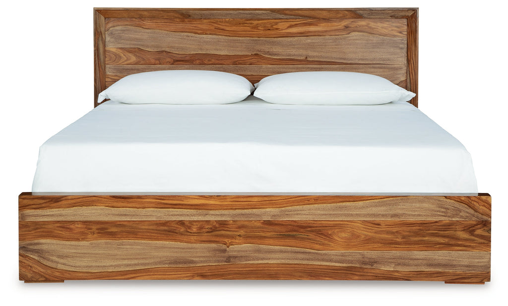 Dressonni Brown California King Panel Bed