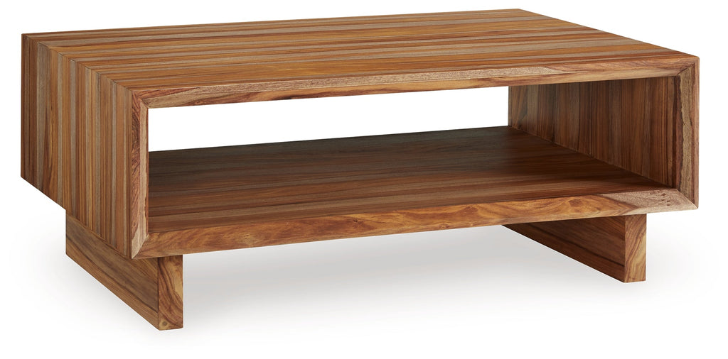 Dressonni Brown Rectangular Cocktail Table