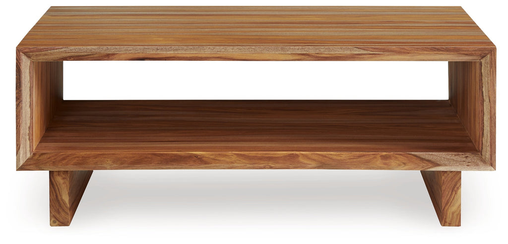 Dressonni Brown Rectangular Cocktail Table