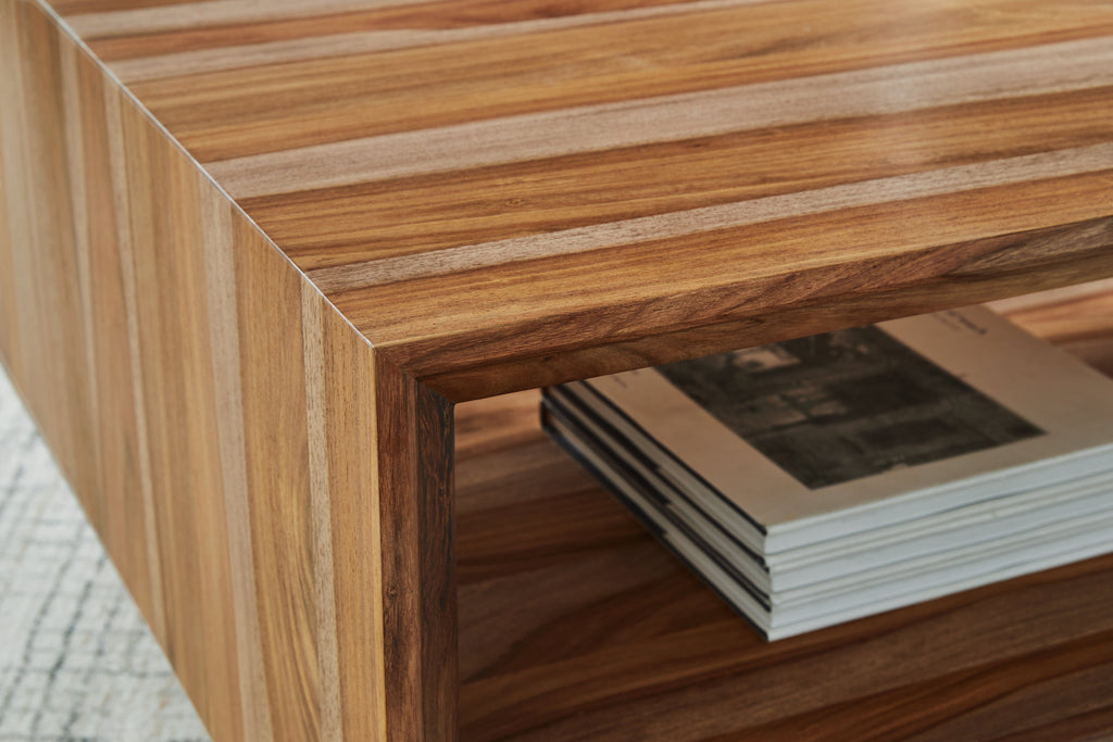 Dressonni Brown Rectangular Cocktail Table