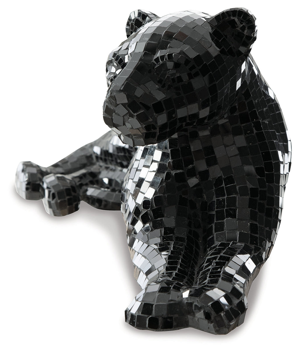 Drice Black Glass Panther Sculpture