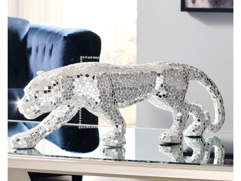 Drice Mirrored Panther Sculpture