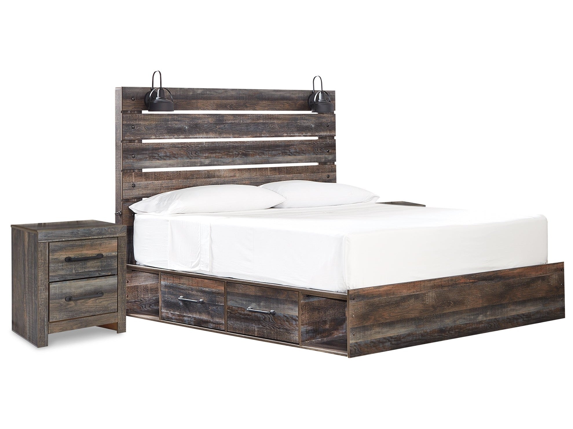Drystan King Panel Storage Bedroom Set with 2 Nightstands