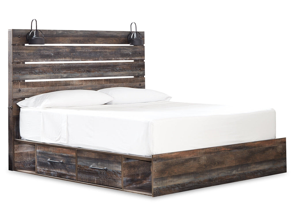Drystan King Storage Bedroom Set with Dresser and Mirror