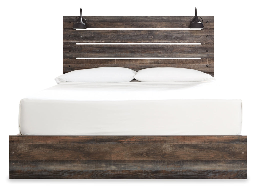 Drystan King Storage Bedroom Set with Dresser and Mirror