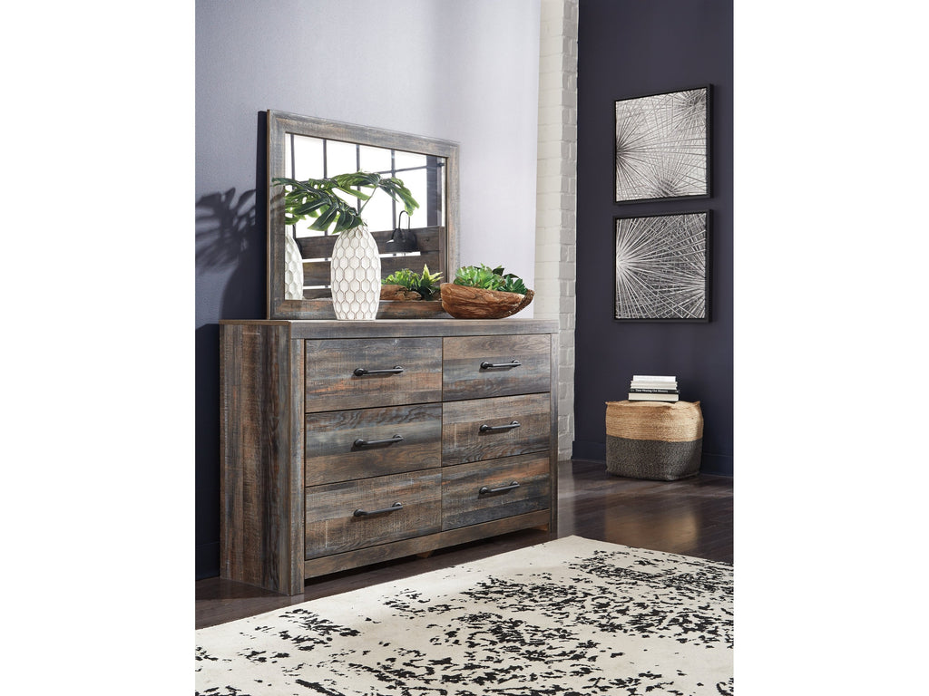 Drystan King Storage Bedroom Set with Dresser and Mirror