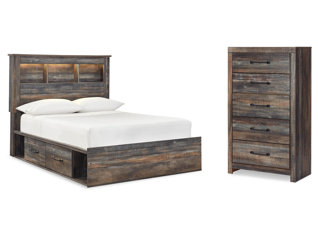 Drystan Multi Full Bookcase Storage Bed & Chest