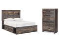 Drystan Multi Full Bookcase Storage Bed & Chest