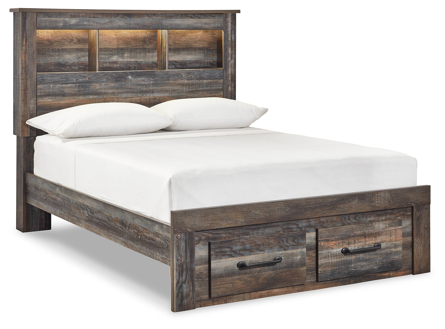 Drystan Multi Full Bookcase Storage Bed, Chest and Nightstand
