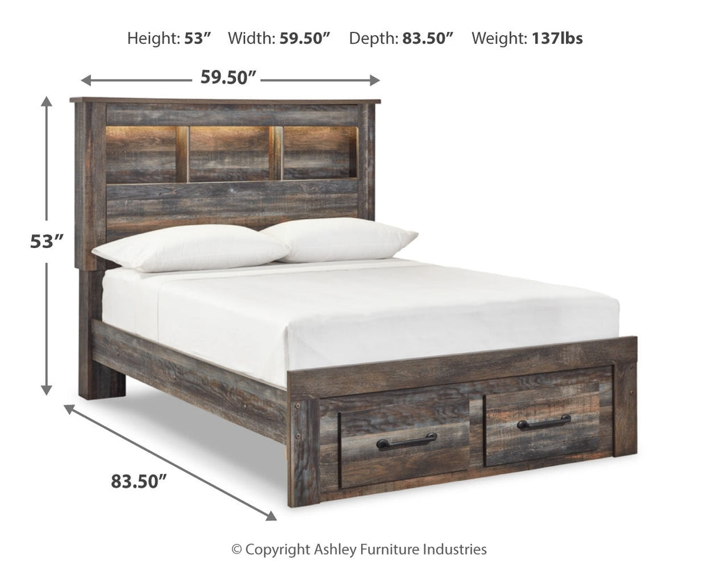 Drystan Multi Full Bookcase Storage Bed and Chest