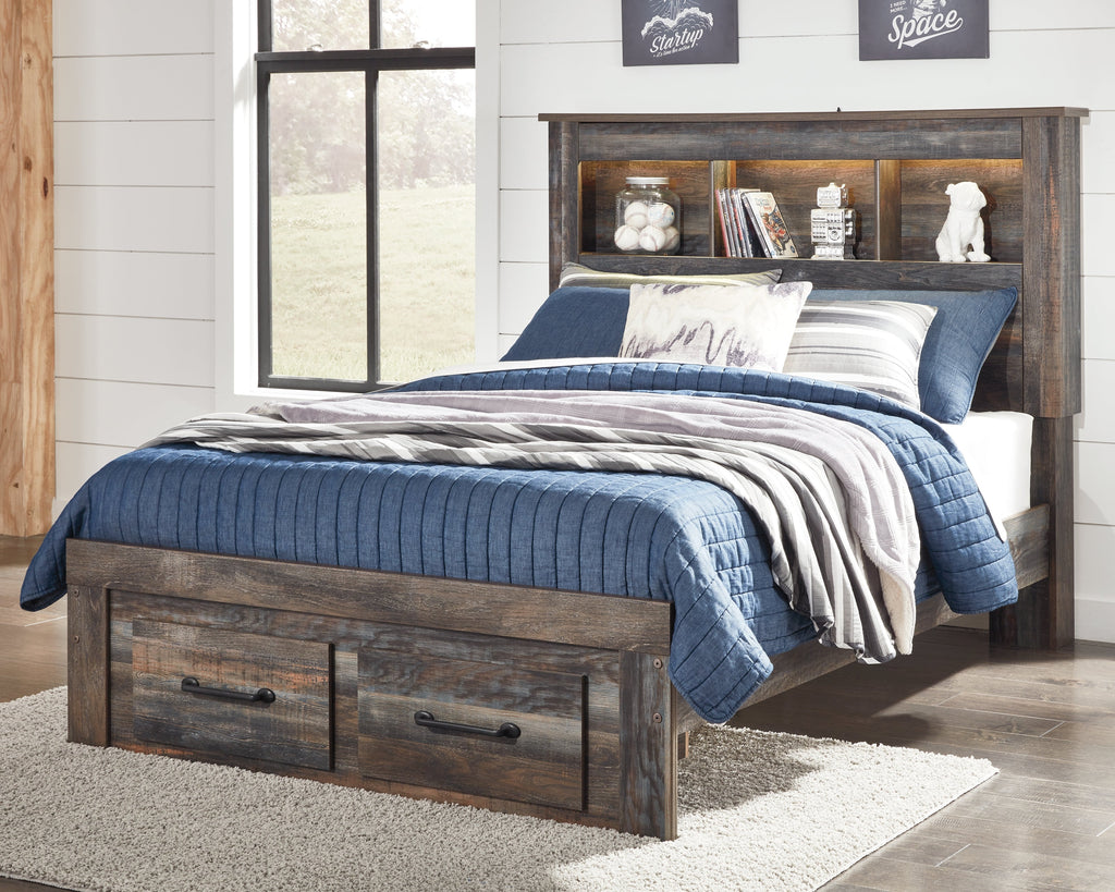 Drystan Multi Full Bookcase Storage Bed and Chest