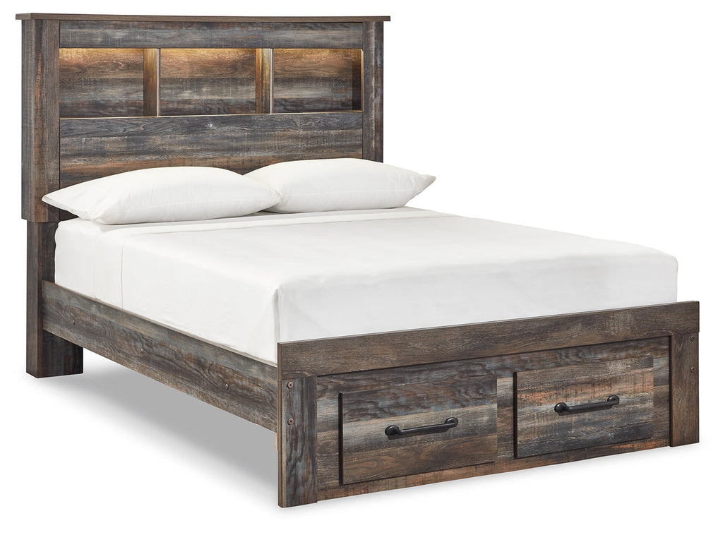 Drystan Multi Full Bookcase Storage Bed and Nightstand