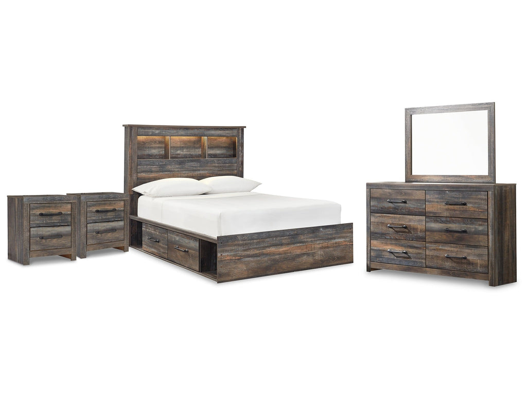 Drystan Multi Full Bookcase Storage Bedroom Set
