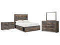 Drystan Multi Full Bookcase Storage Bedroom Set