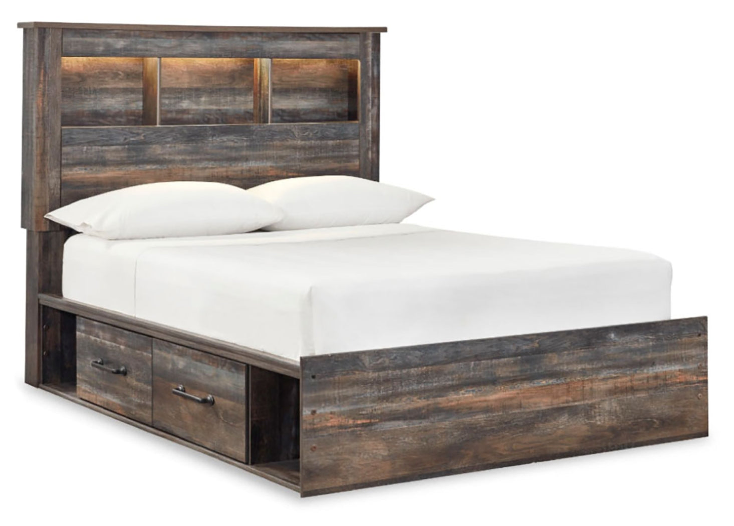 Drystan Multi Full Bookcase Storage Bedroom Set with Dresser