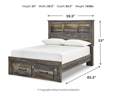 Drystan Multi Full Bookcase Storage Bedroom Set