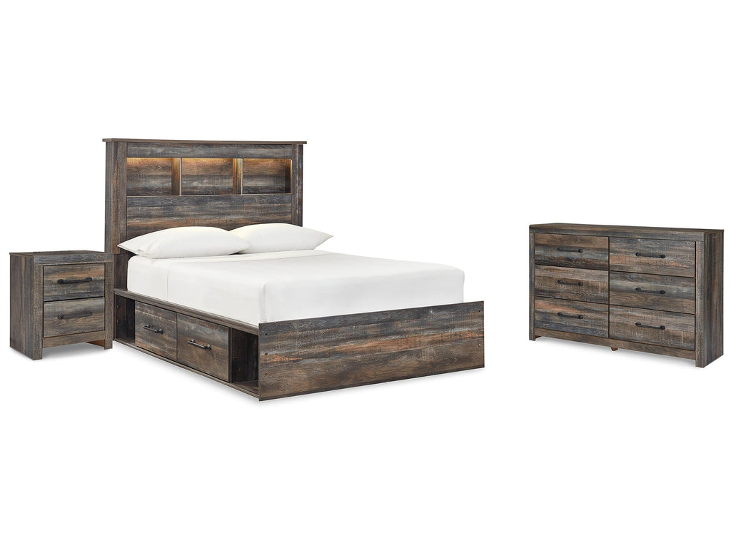Drystan Multi Full Bookcase Storage Bedroom Set