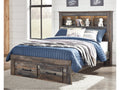 Drystan Multi Full Bookcase Youth Bed with Footboard 2 Storage Drawers