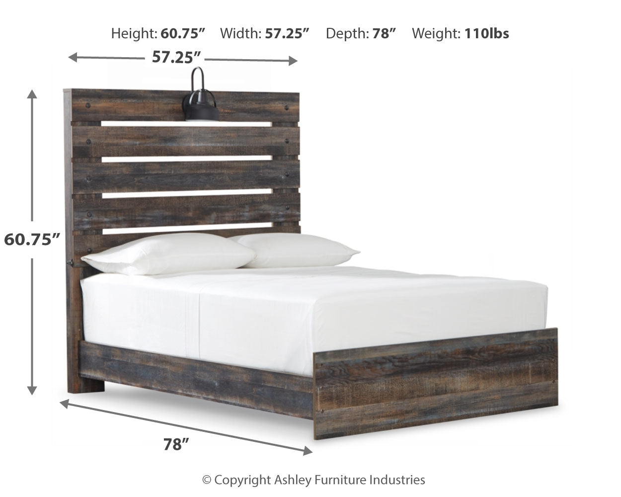 Drystan Multi Full Panel Bed, Dresser and Mirror