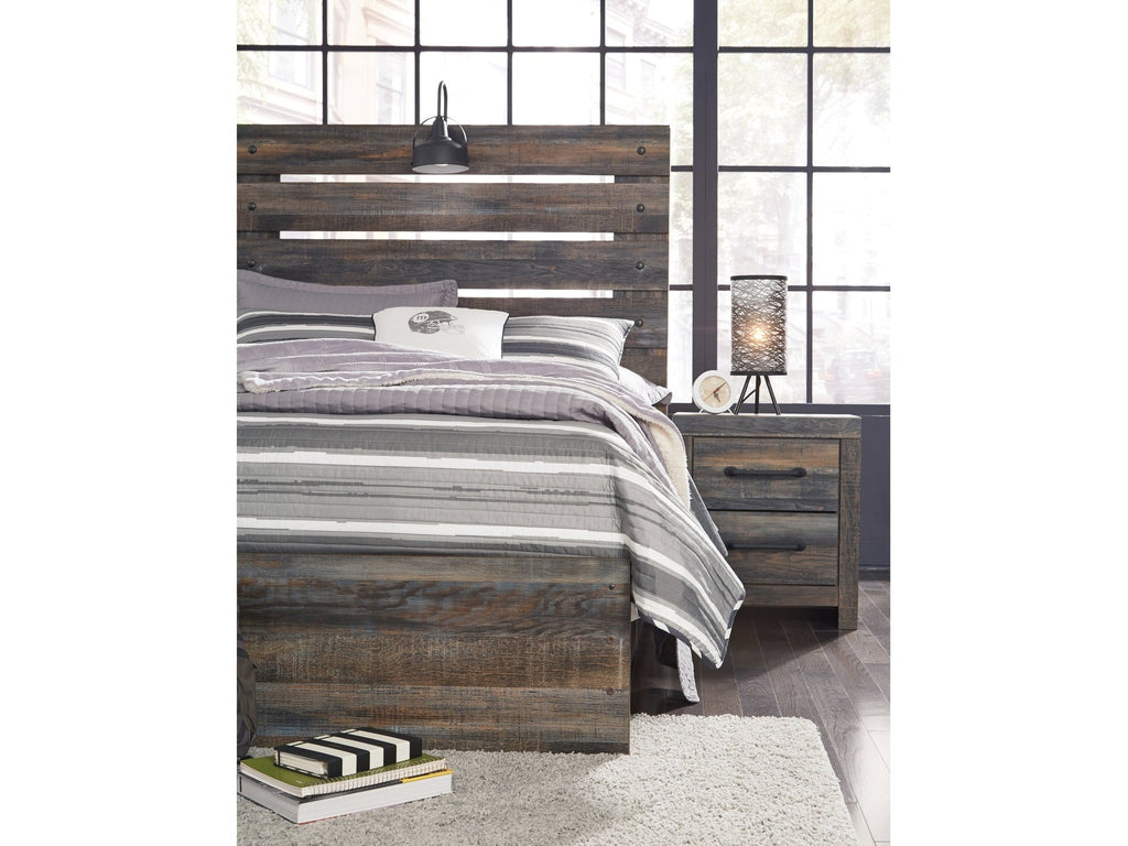 Drystan Multi Full Panel Bedroom Set with 2 Nightstands
