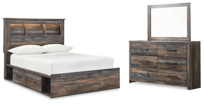 Drystan Multi Full Panel Bookcase Bedroom Set