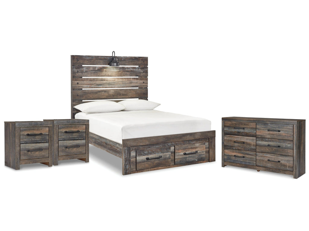 Drystan Multi Full Storage Bed & Dresser & 2 Nightstands