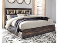 Drystan Multi King Bookcase Bed with 4 Storage Drawers