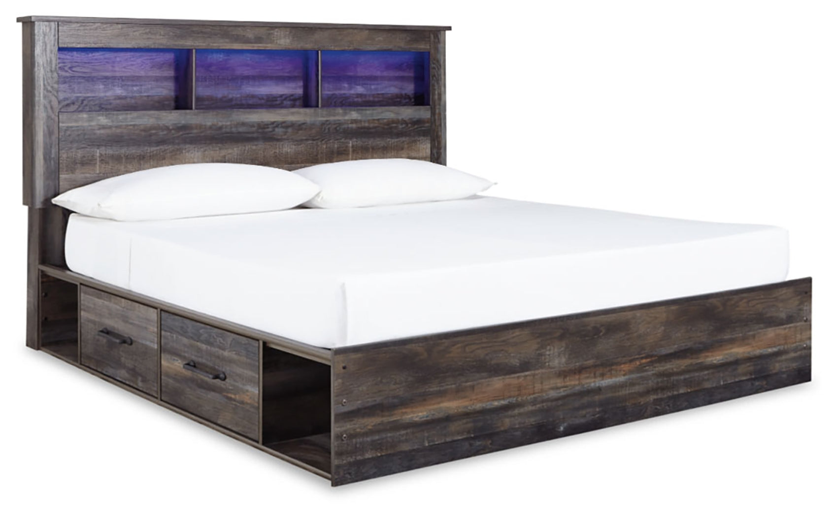 Drystan Multi King Bookcase Storage Bed, Dresser, Mirror, Chest and 2 Nightstands