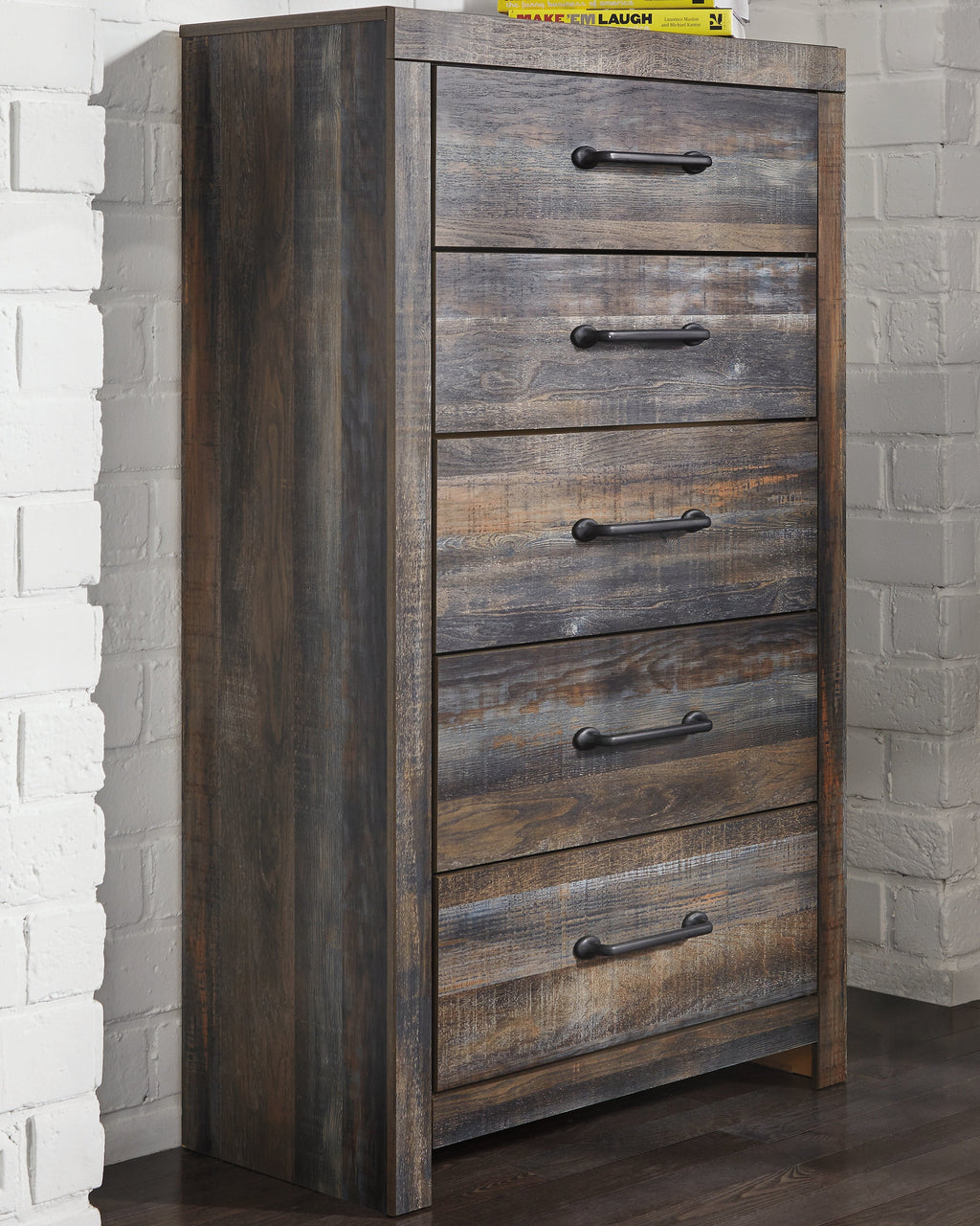 Drystan Multi King Bookcase Storage Bed, Dresser, Mirror, Chest and 2 Nightstands