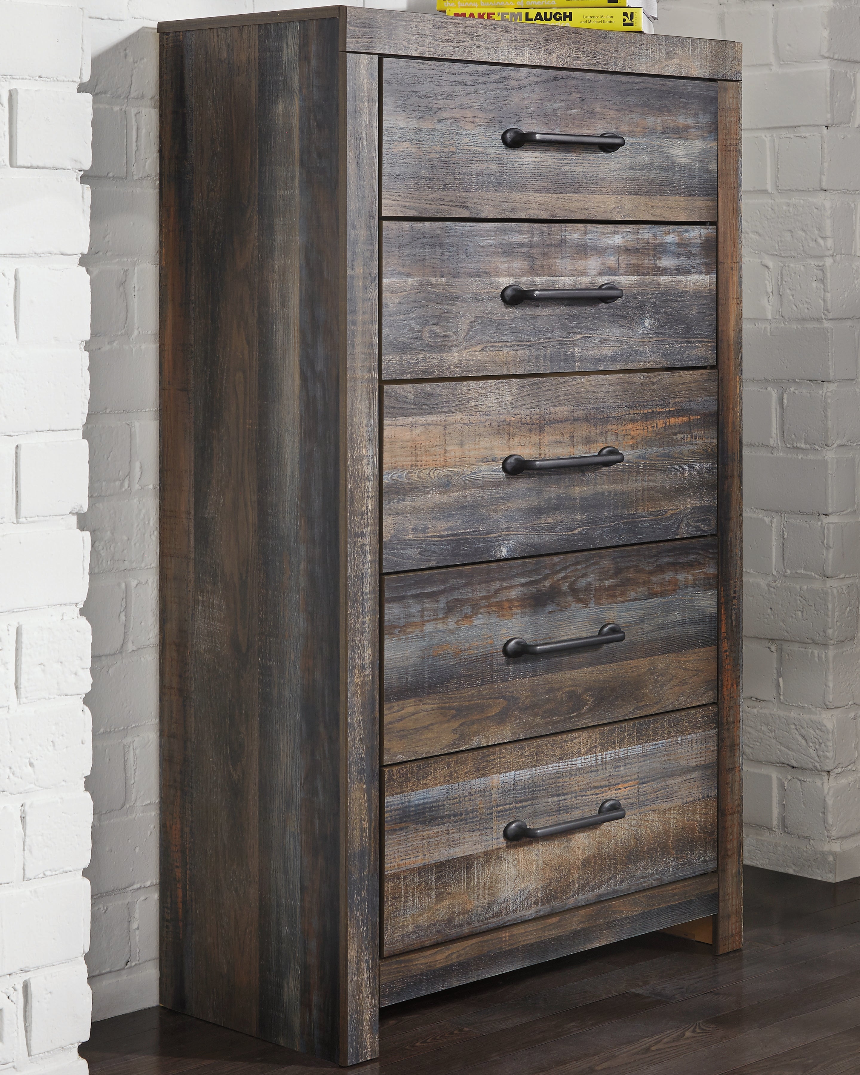Drystan Multi King Bookcase Storage Bed, Dresser, Mirror, Chest and 2 Nightstands