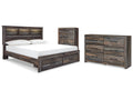 Drystan Multi King Bookcase Storage Bed, Dresser and Chest