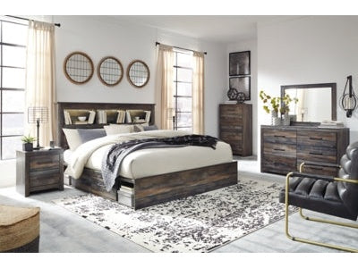 Drystan Multi King Bookcase Storage Bedroom Set