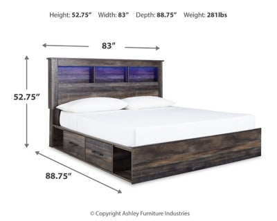 Drystan Multi King Bookcase Storage Bedroom Set