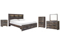 Drystan Multi King Bookcase Storage Bedroom Set