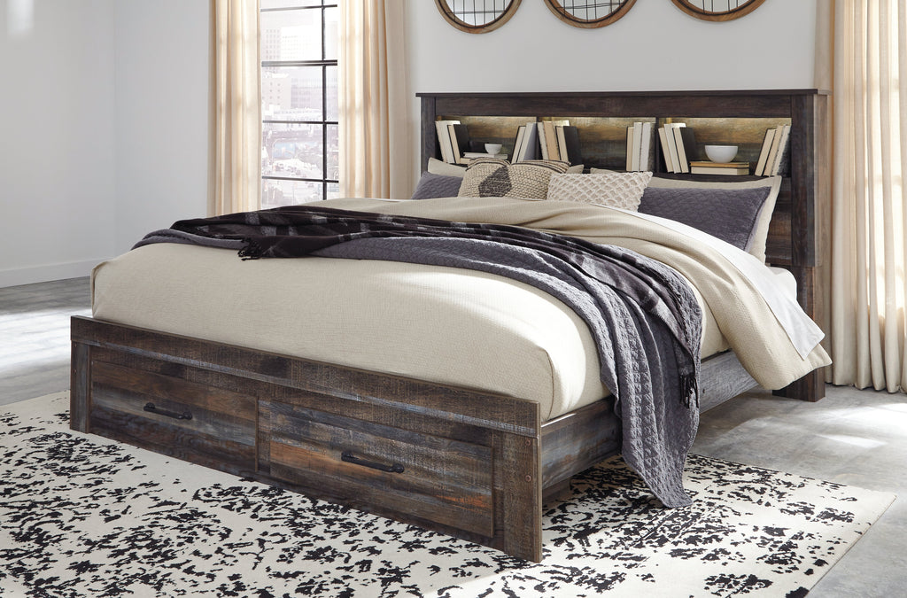 Drystan Multi King Bookcase Storage Bedroom Set
