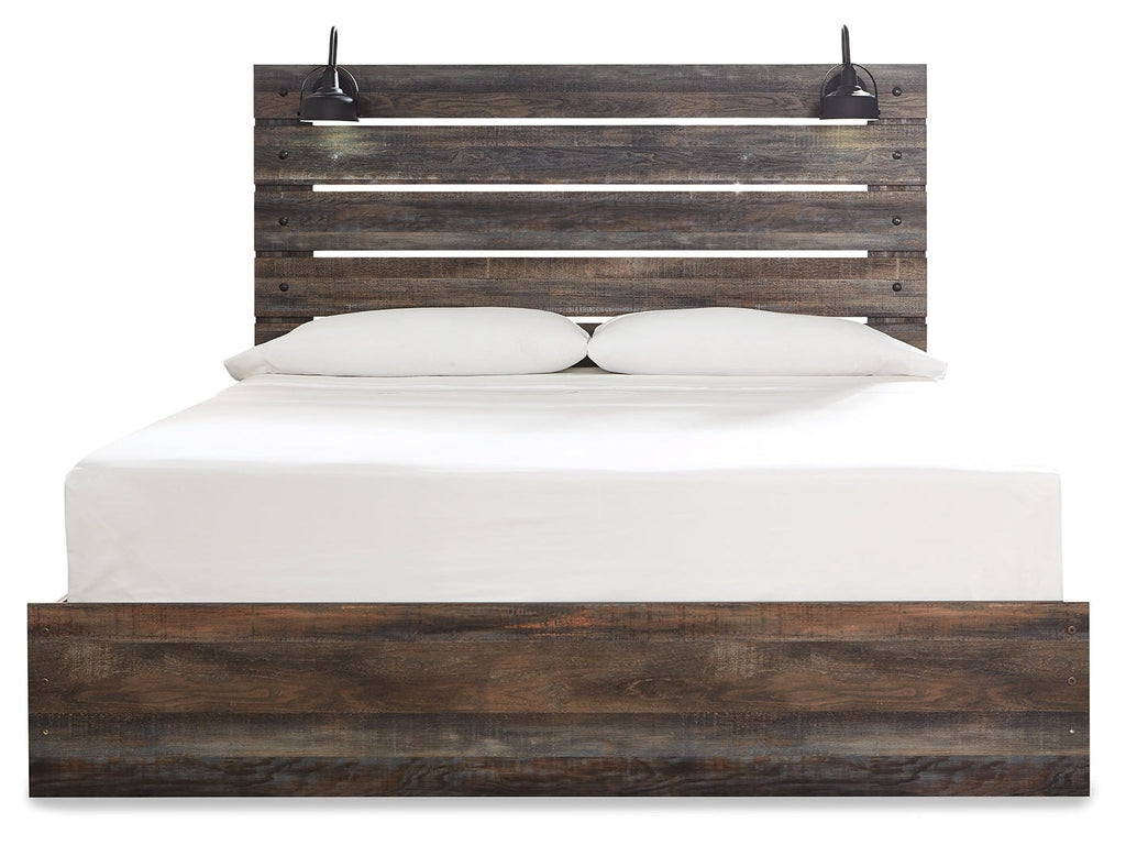 Drystan Multi King Panel Bed & 2 Nightstands