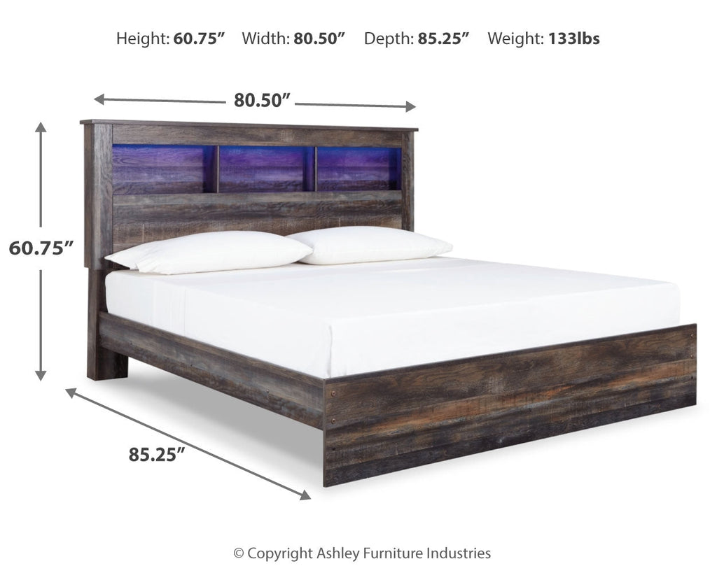 Drystan Multi King Panel Bed, Dresser, Mirror and 2 Nightstands