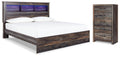 Drystan Multi King Panel Bed and Chest